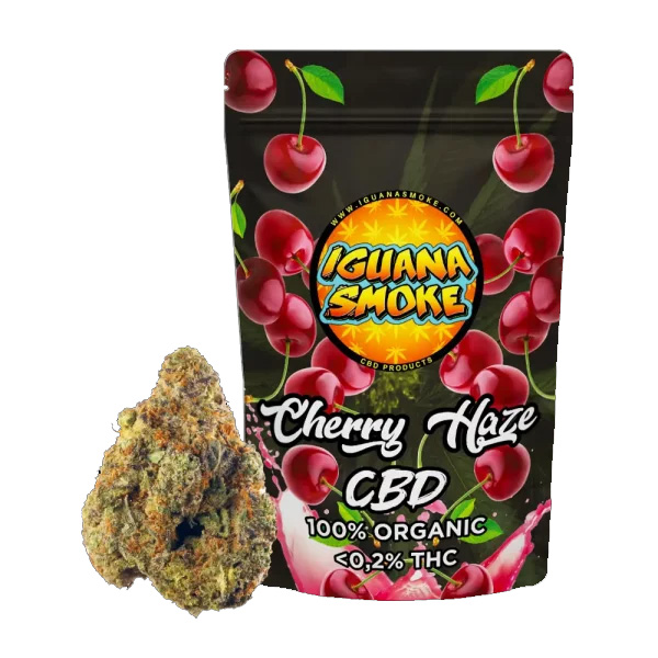 Flor CBD Iguana Smoke Cherry Haze — 3 gr — cáñamo CBD