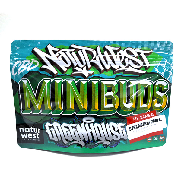 Mini Buds CBD Naturwest Strawberry — 20 gr