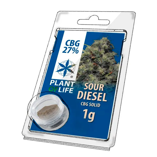 Solid 27% CBG Sour Diesel 1 Gr. Plant Of Life