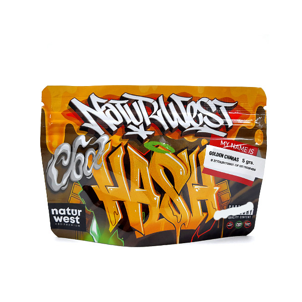 Hachís CBD Naturwest Golden Charas India — 5 gr CBD Outdoor — cogollo en envase individual termosellado